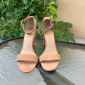 Ann Taylor Suede Block Heel Sandals NEW Size 8 1/2